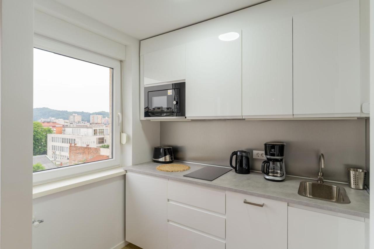 Elegant Tour As Studio Gilly With Open Views And A Balcony In The Center 류블랴나 외부 사진